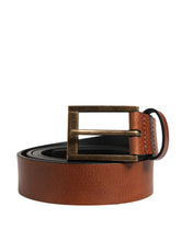 Dolce & Gabbana Heren Bruin Leren Klassieke Metalen Gesp Riem