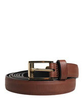 Dolce & Gabbana Heren Bruin Leren Klassieke Metalen Gesp Riem