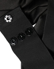 Dolce & Gabbana Schwarzer Seidensatin Schärpe Breiter Taillengürtel für Damen
