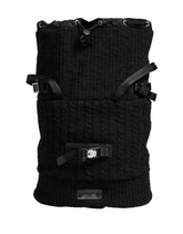 Dolce & Gabbana Zwart Tricot Wolmix Duffeltas Rugzak Reistas