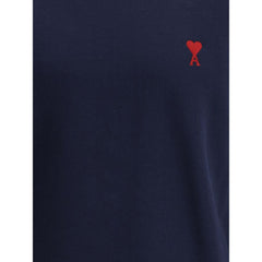Ami Paris Blue Cotton Sweatshirt
