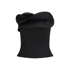 Magda Butrym Black Wool Tank Tops