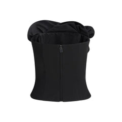 Magda Butrym Black Fleece Wool Corset