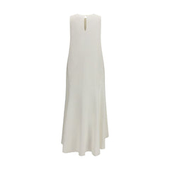 P.A.R.O.S.H. White Linen Casual Dress