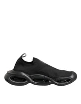 Dolce & Gabbana Schwarze Slip On Wave Low Top Sneakers Schuhe