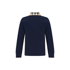 Burberry Blue Cotton Polo Shirt