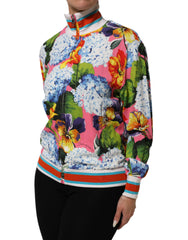 Dolce & Gabbana Cardigan-Jacke mit Reißverschluss und mehrfarbigem Blumenmuster