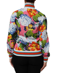 Dolce & Gabbana Cardigan-Jacke mit Reißverschluss und mehrfarbigem Blumenmuster