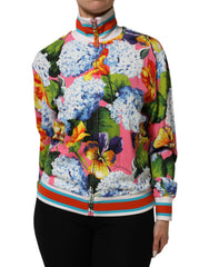 Dolce & Gabbana Cardigan-Jacke mit Reißverschluss und mehrfarbigem Blumenmuster