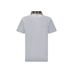 Burberry White Cotton Polo Shirt