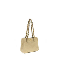 Valentino Garavani Schultertasche aus goldenem Lammfell Ovis Aries Aries
