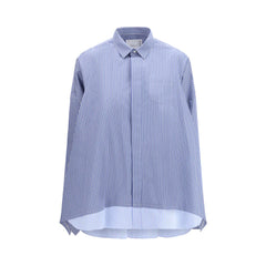 Sacai Blaues Baumwollmusterhemd