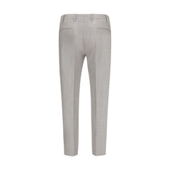 PT Torino Gray Wool Oves Aries Dress Pants