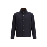 Herno Blue Elastan-Mantel