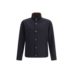 Herno Blue Elastan-Mantel