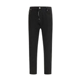 Dsquared² Schwarze Baumwoll-Slim-Fit-Jeans