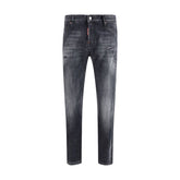 Dsquared² Schwarze Baumwoll-Slim-Fit-Jeans