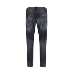 Dsquared² Black Cotton Slim Fit Jeans