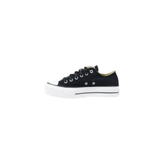 Converse Schwarze Stoff-Plateau-Sneaker