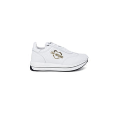 Love Moschino Weiße Low-Top-Sneakers aus Leder