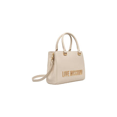 Love Moschino Beige Handtasche aus Polyethylen