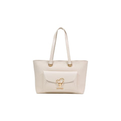 Love Moschino Beige Handtasche aus Polyethylen