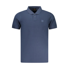 Hugo Boss Blue Cotton Men Polo Shirt