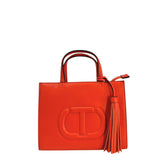 Twinset Orange Faux Leather Women Handbag