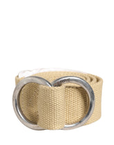 GF Ferre Heren Beige Canvas Zilveren Metalen Gesp Cintura Riem