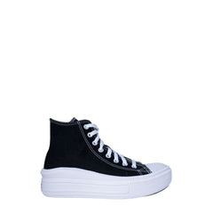Converse Schwarze Baumwoll-Plateau-Sneakers