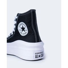 Converse Schwarze Baumwoll-Plateau-Sneakers