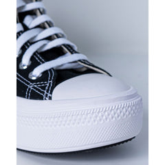 Converse Schwarze Baumwoll-Plateau-Sneakers