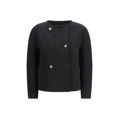 Max Mara Mantel aus schwarzem Triacetat