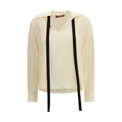 Max Mara Seidenbluse in Beige