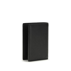 Saint Laurent Schwarzes Kalbsleder Bos Taurus Portemonnaie