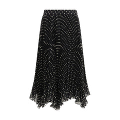 Valentino Garavani Black Silk Skirt