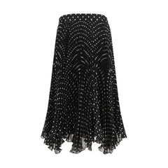 Valentino Garavani Black Silk Skirt