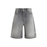 Diesel Gray Cotton Bermuda Shorts