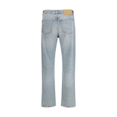 Haikure Blue Cotton Straight-Leg Jeans
