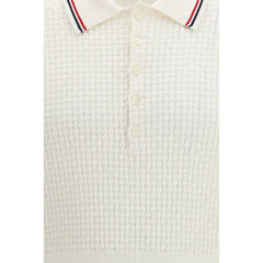 Thom Browne Weißes Baumwoll-Polohemd