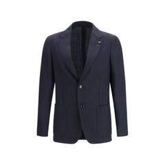 Lardini Blue Wool Blazer