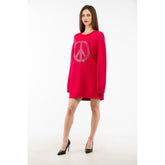 Moschino Fuchsia Wool Casual Dress