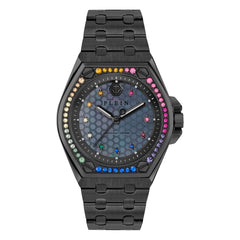 Philipp Plein Schwarze Edelstahl-Armbanduhr
