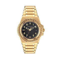 Versace Goldene Edelstahl-Armbanduhr
