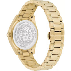 Versace Goldene Edelstahl-Armbanduhr