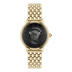 Versace Goldene Edelstahl-Armbanduhr