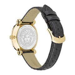 Versace Schwarze Pelzkleiduhr
