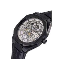 Pierre Cardin Black Leather Dress Watch