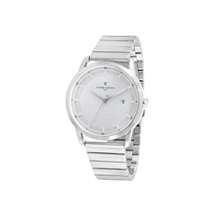 Pierre Cardin graue Edelstahl-Armbanduhr