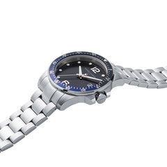 Pierre Cardin graue Edelstahl-Armbanduhr